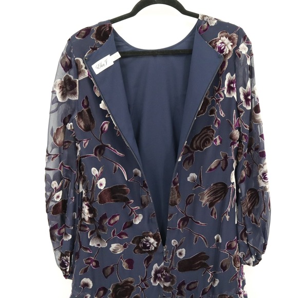 Navy Burnout Floral Dress - Picture 11 of 16